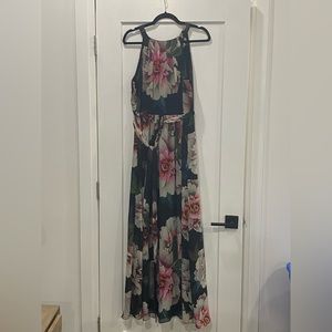 Melanie Lyne size 14 black floral wedding summer dress